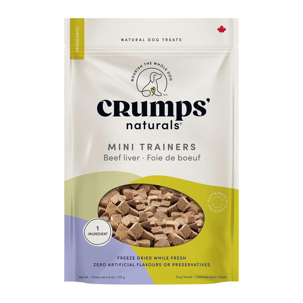 crumps freeze dried beef liver mini bites treats